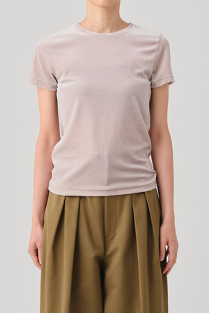 グッド ピープル グッド ステッチング グッド プロダクト/GOOD PEOPLE GOOD STITCHING GOOD PRODUCTのベロアクルーネック ショートスリーブTシャツ(110100/110102)