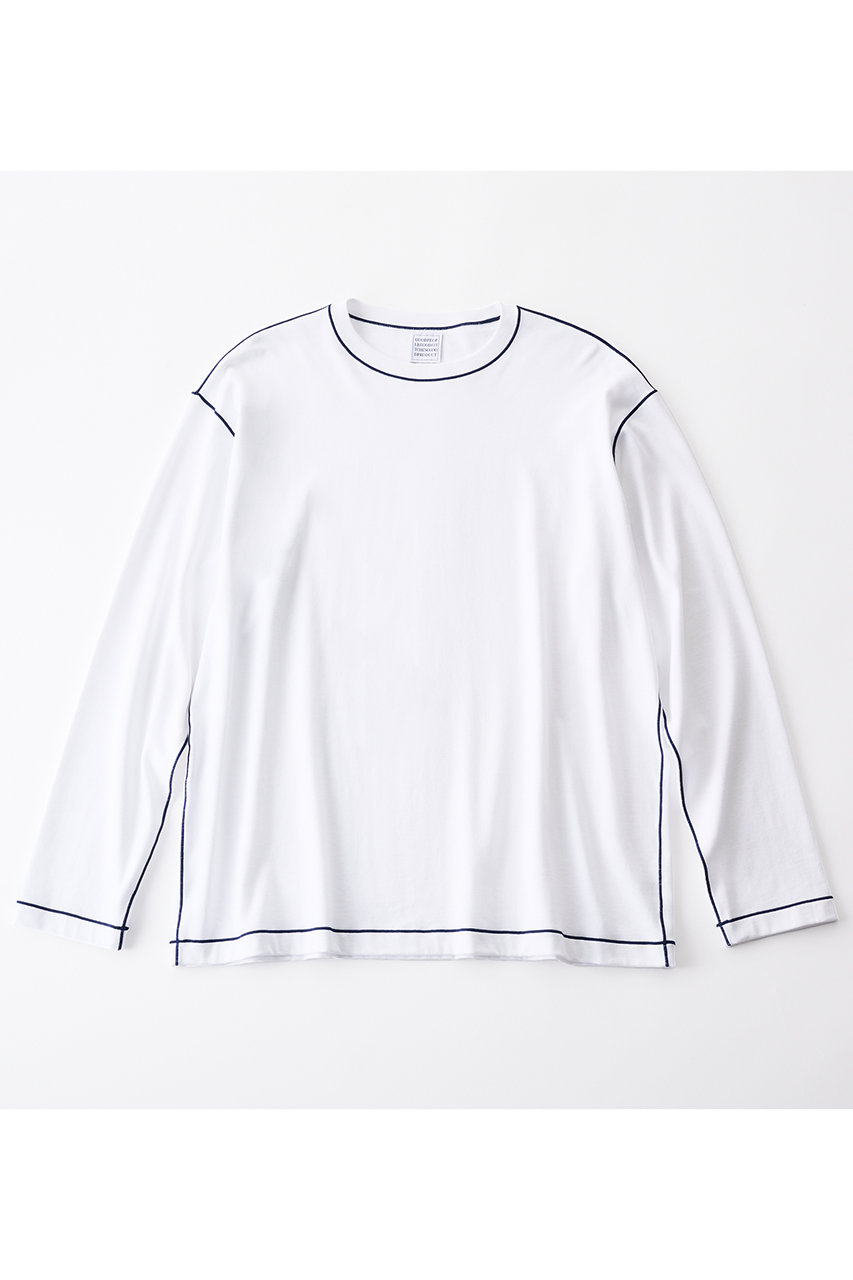 GOOD PEOPLE GOOD STITCHING GOOD PRODUCT 【MEN】Color Stitch クルーネック ロングスリーブ Loopback Jersey (ホワイト, L) グッド ピープル グッド ステッチング グッド プロダクト ELLE SHOP GOOD PEOPLE GOOD STITCHING GOOD PRODUCT 【MEN】Color Stitch クルーネック ロングスリーブ Loopback Jersey (ホワイト, L) グッド ピープル グッド ステッチング グッド プロダクト ELLE SHOP