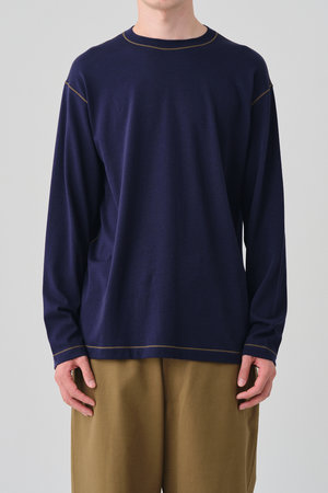 グッド ピープル グッド ステッチング グッド プロダクト/GOOD PEOPLE GOOD STITCHING GOOD PRODUCTの【MEN】Color Stitch クルーネック ロングスリーブ Loopback Jersey(110100/110103)