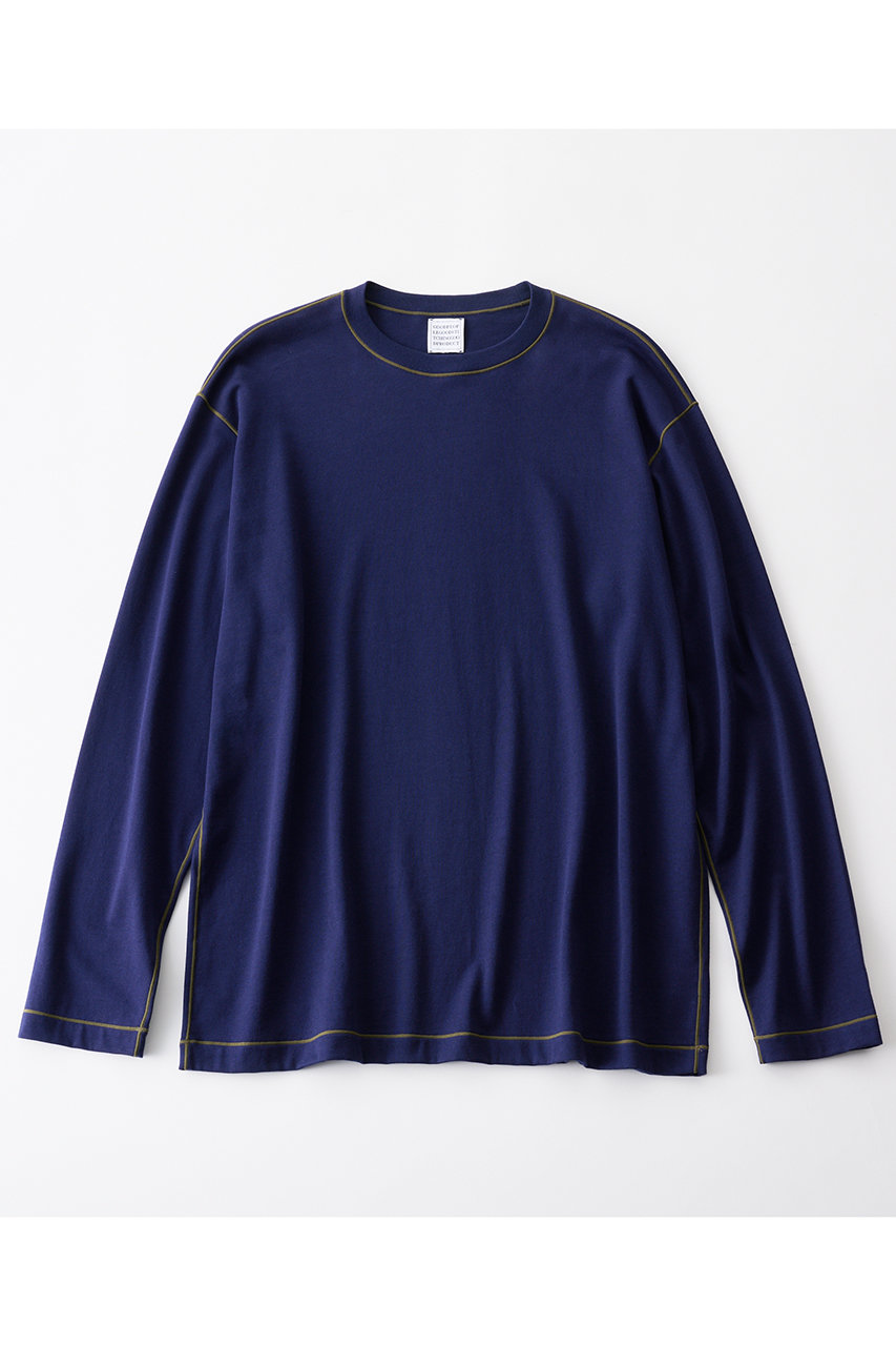 GOOD PEOPLE GOOD STITCHING GOOD PRODUCT 【MEN】Color Stitch クルーネック ロングスリーブ Loopback Jersey (ダークパープルネイビー, L) グッド ピープル グッド ステッチング グッド プロダクト ELLE SHOP GOOD PEOPLE GOOD STITCHING GOOD PRODUCT 【MEN】Color Stitch クルーネック ロングスリーブ Loopback Jersey (ダークパープルネイビー, L) グッド ピープル グッド ステッチング グッド プロダクト ELLE SHOP