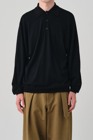 グッド ピープル グッド ステッチング グッド プロダクト/GOOD PEOPLE GOOD STITCHING GOOD PRODUCTの【MEN】Reduced Collar ドルマンスリーブ ニット ポロ(110300/110301)