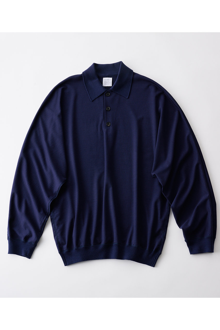 【MEN】Reduced Collar ドルマンスリーブ ニット ポロ