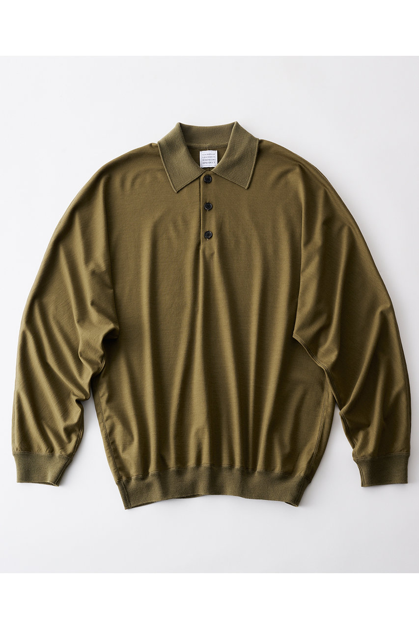 【MEN】Reduced Collar ドルマンスリーブ ニット ポロ