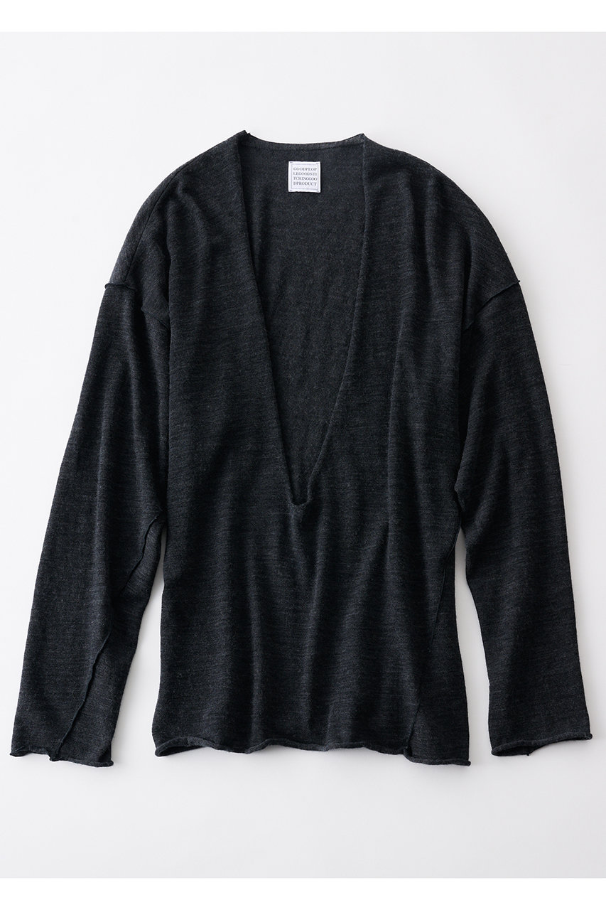 GOOD PEOPLE GOOD STITCHING GOOD PRODUCT ディープ V ネック ロング スリーブ プルオーバー ウィズ ストール (チャコールトップ, S) グッド ピープル グッド ステッチング グッド プロダクト ELLE SHOP GOOD PEOPLE GOOD STITCHING GOOD PRODUCT ディープ V ネック ロング スリーブ プルオーバー ウィズ ストール (チャコールトップ, S) グッド ピープル グッド ステッチング グッド プロダクト ELLE SHOP