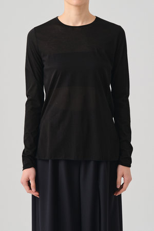 グッド ピープル グッド ステッチング グッド プロダクト/GOOD PEOPLE GOOD STITCHING GOOD PRODUCTのサイドスリット クルーネック ロングスリーブ Tシャツ