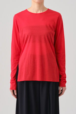 グッド ピープル グッド ステッチング グッド プロダクト/GOOD PEOPLE GOOD STITCHING GOOD PRODUCTのサイドスリット クルーネック ロングスリーブ Tシャツ