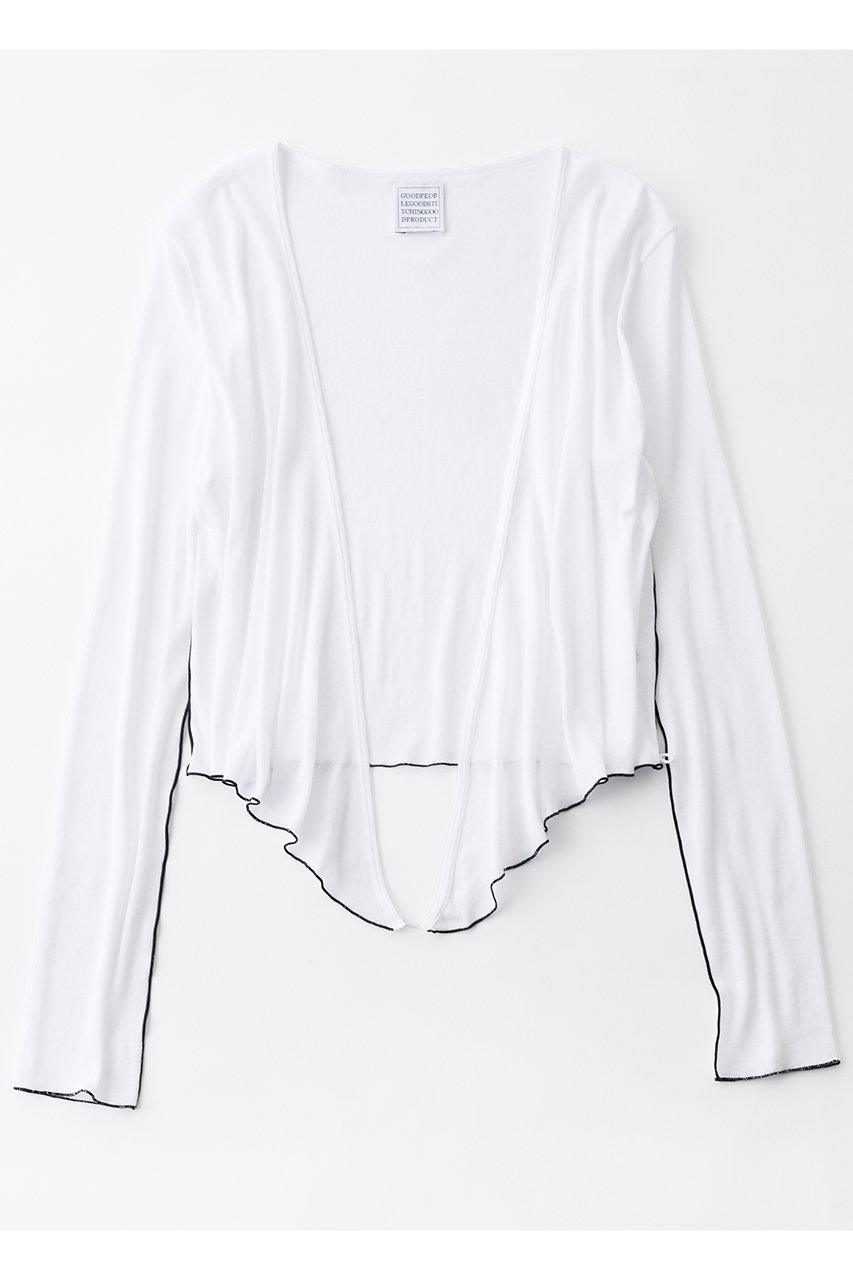 グッドピープルグッドステッチンググッドプロダクト リブニットカーディガン S 茶 GOOD PEOPLE GOOD STITCHING GOOD PRODUCT(グッド ピープル グッド
