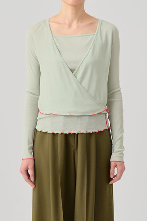 グッド ピープル グッド ステッチング グッド プロダクト/GOOD PEOPLE GOOD STITCHING GOOD PRODUCTのオーバーラッピング フロント カーディガン(110100/110104)