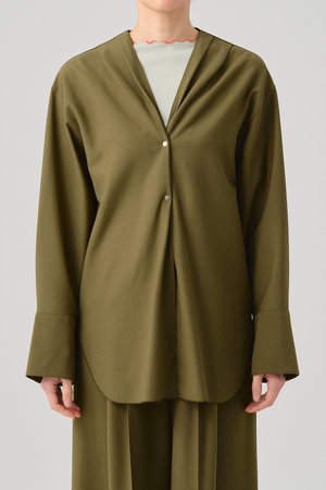 グッド ピープル グッド ステッチング グッド プロダクト/GOOD PEOPLE GOOD STITCHING GOOD PRODUCTのノーカラー イージー シャツジャケット(110800/110801)