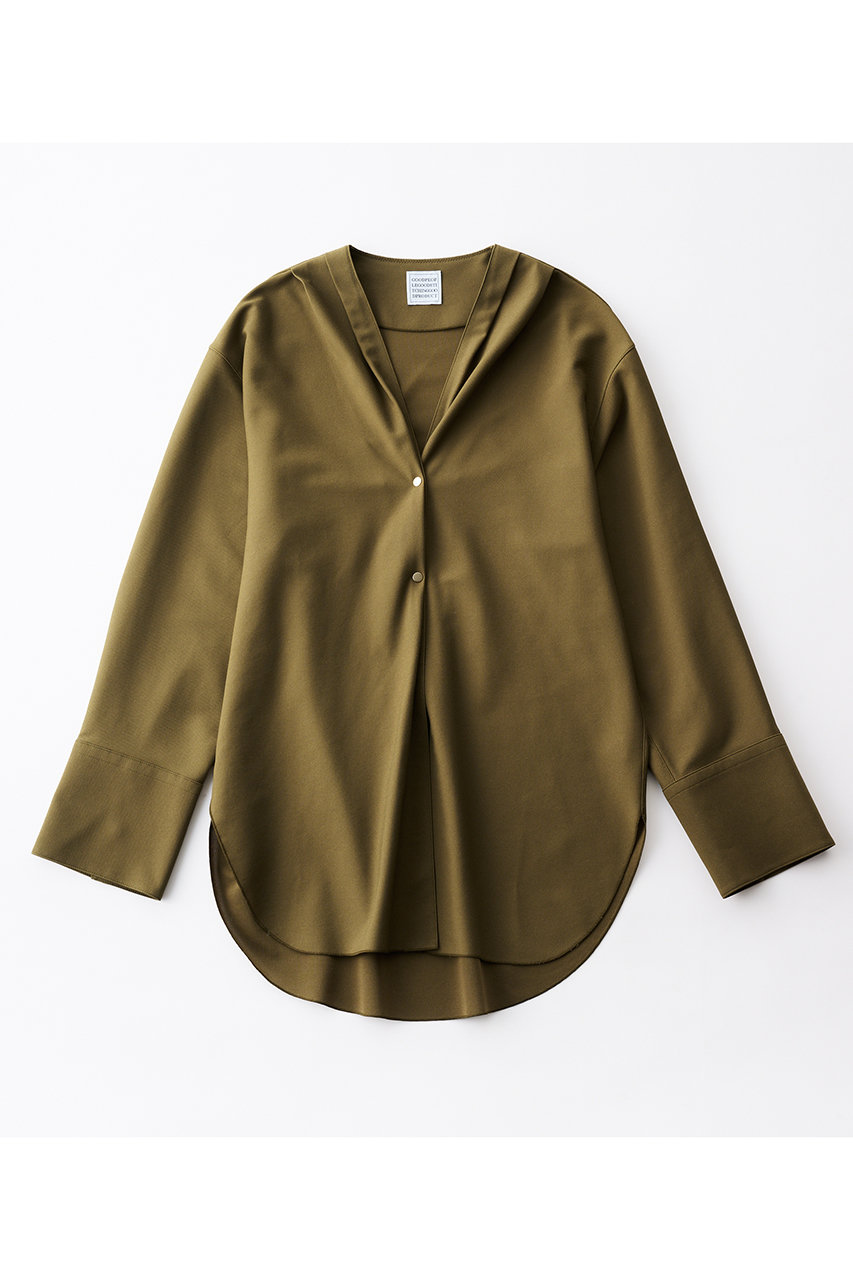 グッド ピープル グッド ステッチング グッド プロダクト/GOOD PEOPLE GOOD STITCHING GOOD PRODUCTのノーカラー イージー シャツジャケット(ライトブラウン/02-01-1870)