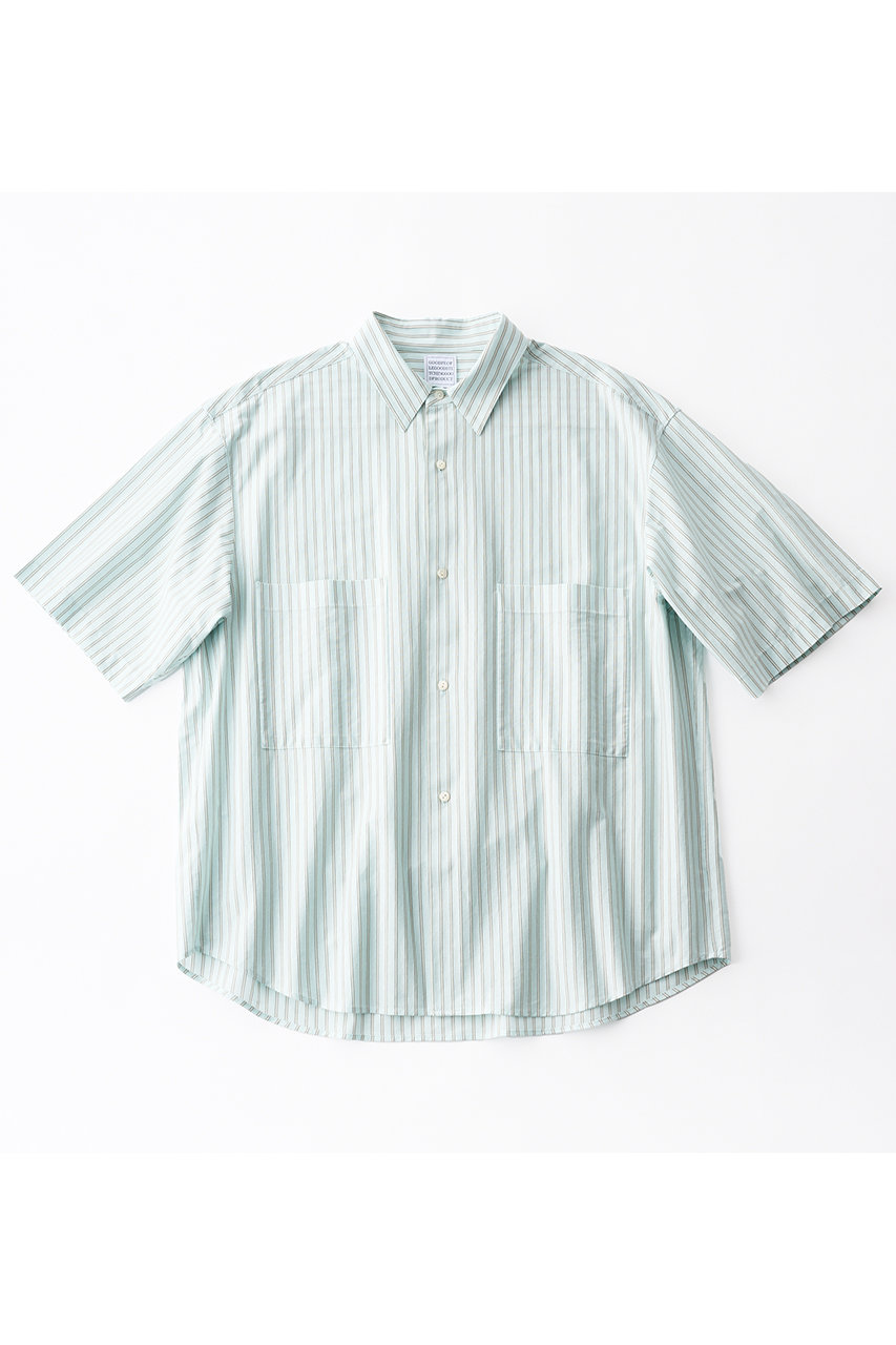 グッド ピープル グッド ステッチング グッド プロダクト/GOOD PEOPLE GOOD STITCHING GOOD PRODUCTの【UNISEX】ダブルポケット ハーフスリーブ シャツ(ヴェリーライトグリーン/01-01-1819)