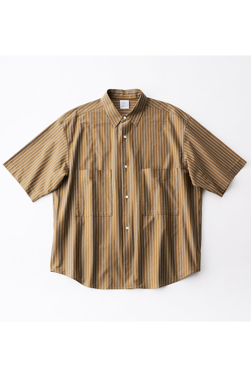 グッド ピープル グッド ステッチング グッド プロダクト/GOOD PEOPLE GOOD STITCHING GOOD PRODUCTの【UNISEX】ダブルポケット ハーフスリーブ シャツ(ライトブラウン/01-01-1819)