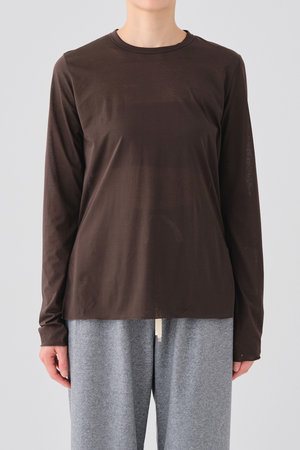 グッド ピープル グッド ステッチング グッド プロダクト/GOOD PEOPLE GOOD STITCHING GOOD PRODUCTのサイドスリット クルーネック ロングスリーブTシャツ(110100/110103)