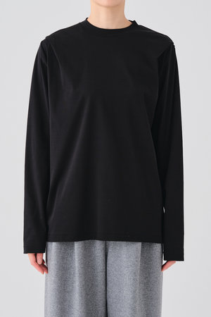 グッド ピープル グッド ステッチング グッド プロダクト/GOOD PEOPLE GOOD STITCHING GOOD PRODUCTのプリーツ ショルダーロングスリーブTシャツ(110100/110103)