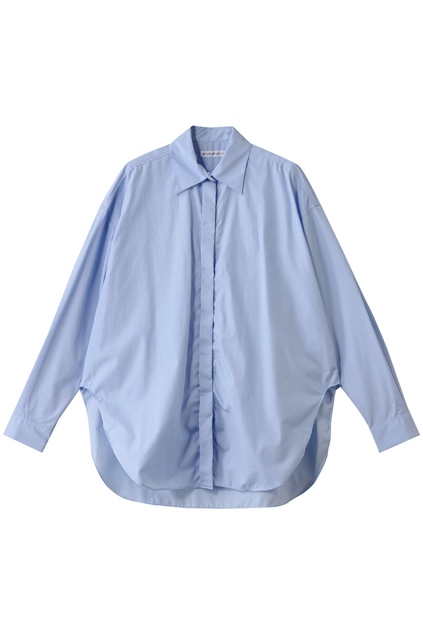 MY WEAKNESS Olja Reg Shirt (BLUE, F) マイ ウィークネス ELLE SHOP MY WEAKNESS Olja Reg Shirt (BLUE, F) マイ ウィークネス ELLE SHOP