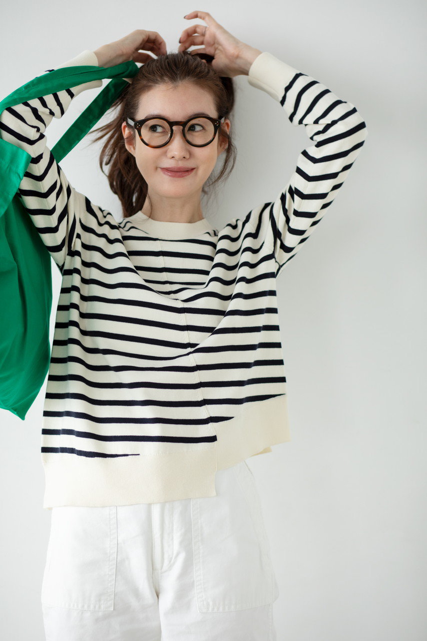 MY WEAKNESS(マイ ウィークネス)｜Olja Border Knit/WHITE BASE の通販