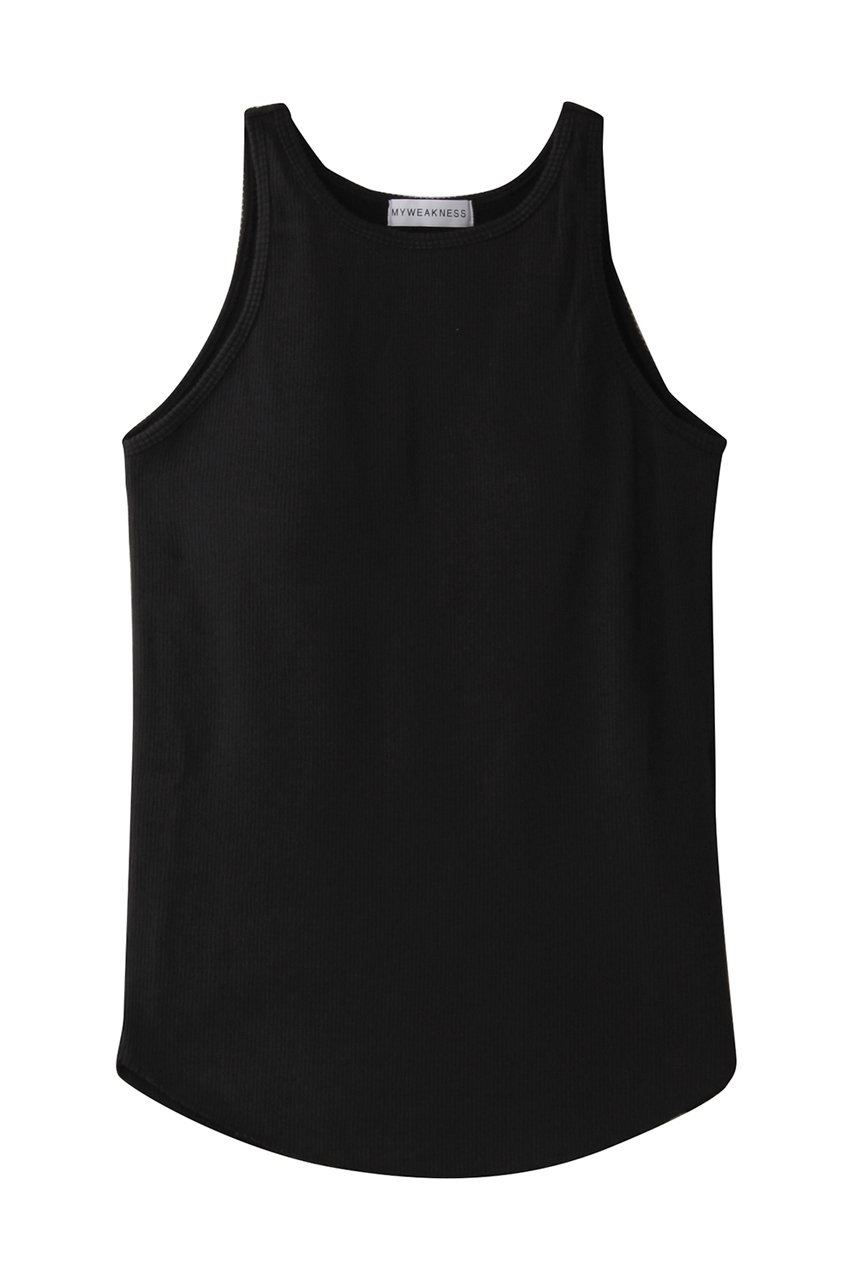 MY WEAKNESS Padded Soft Rib Tunk Top (BLACK, F) マイ ウィークネス ELLE SHOP MY WEAKNESS Padded Soft Rib Tunk Top (BLACK, F) マイ ウィークネス ELLE SHOP
