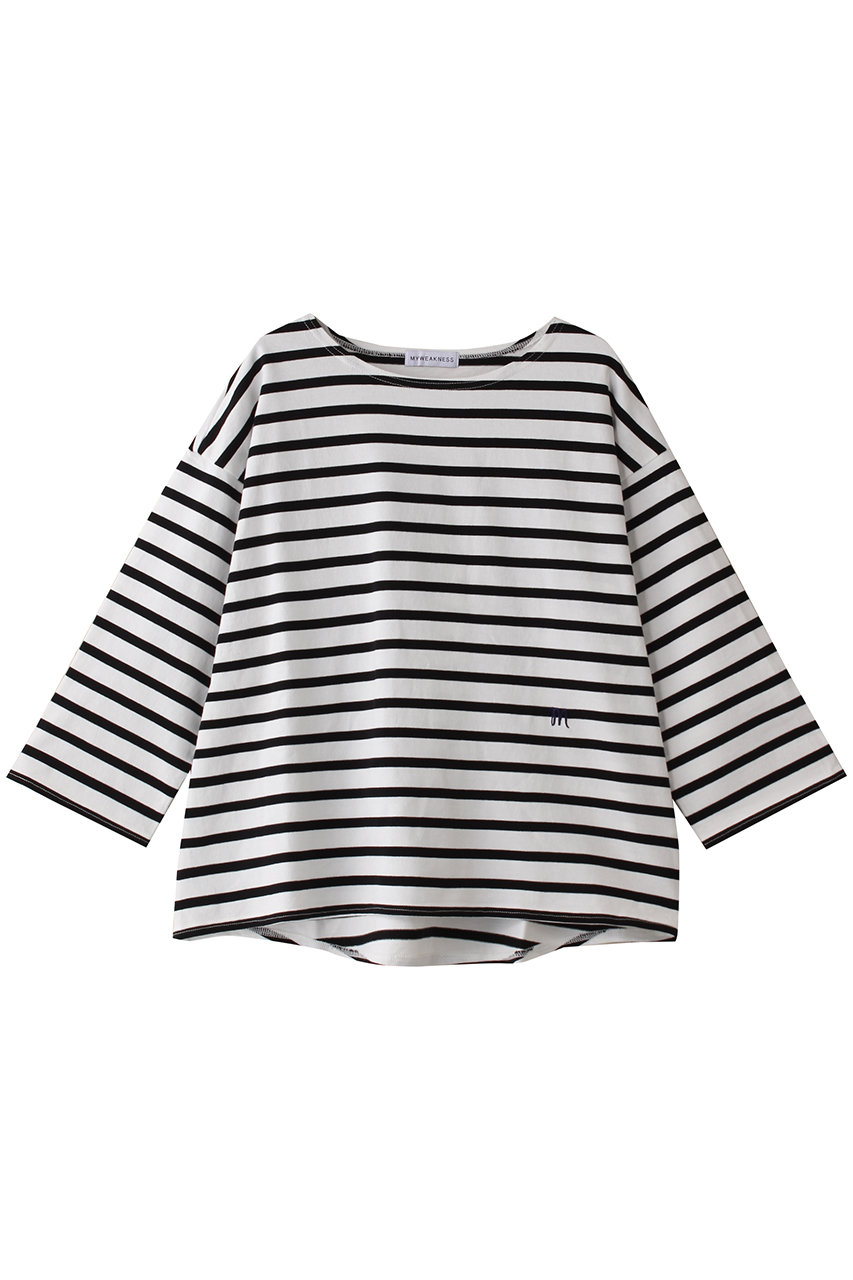 MY WEAKNESS Basque Shirt (WHITE×BLACK, F) マイ ウィークネス ELLE SHOP MY WEAKNESS Basque Shirt (WHITE×BLACK, F) マイ ウィークネス ELLE SHOP