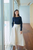 Back Satin Flare Skirt