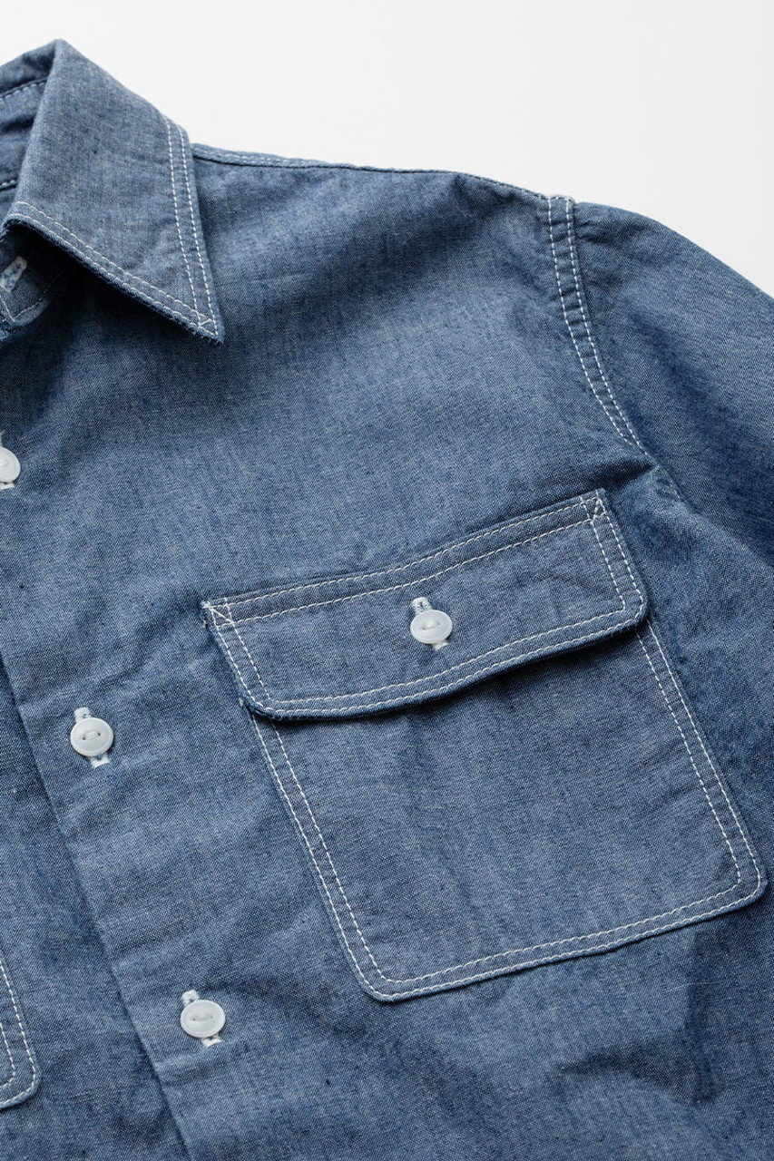 MY WEAKNESS(マイ ウィークネス)｜Chambray Shirt/ブルー の通販