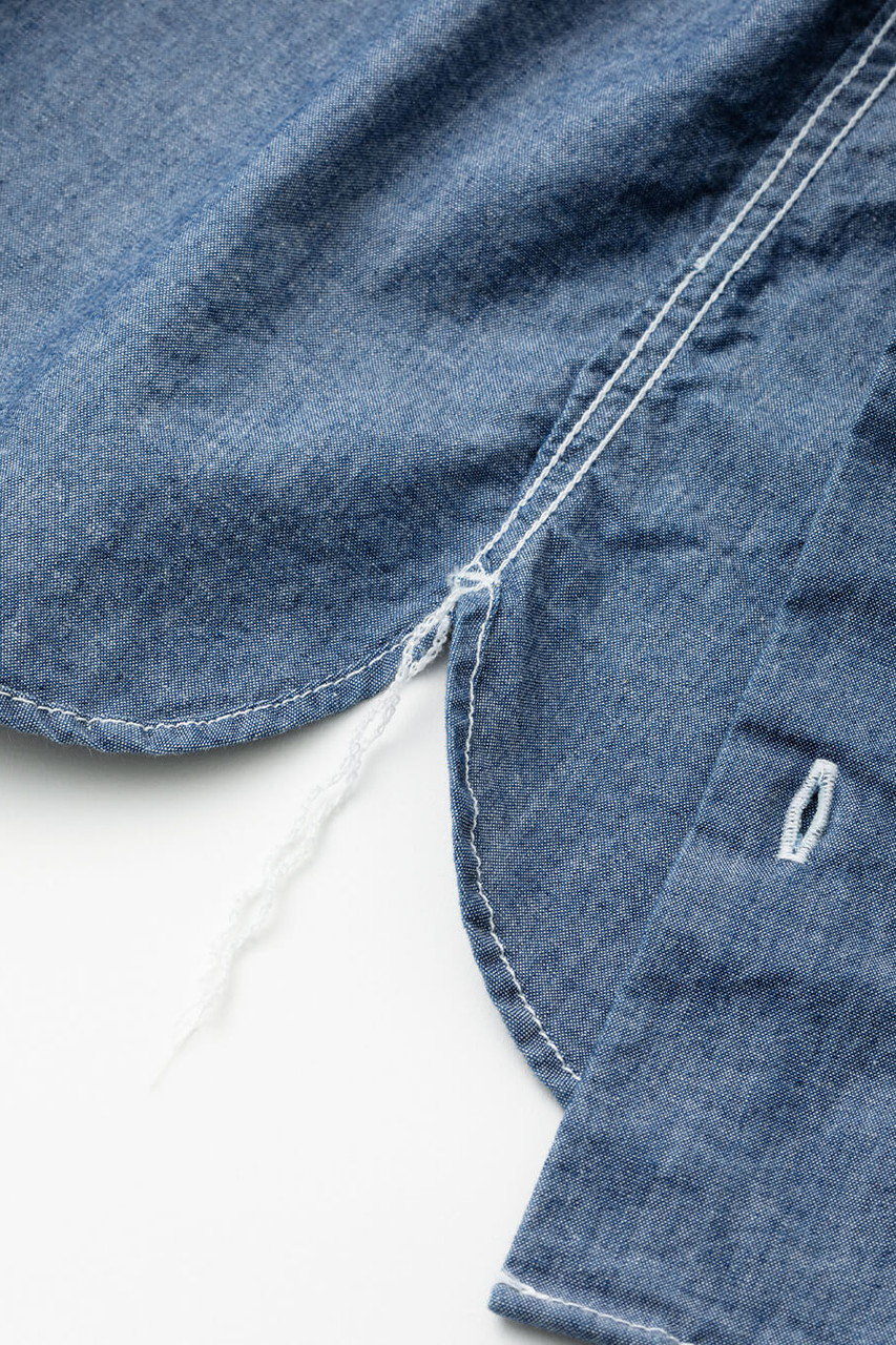 【美品】MY WEAKNESS SHAM SHIRT シャンブレーシャツ MY WEAKNESS(マイ ウィークネス)｜Chambray Shirt/ブルー の通販