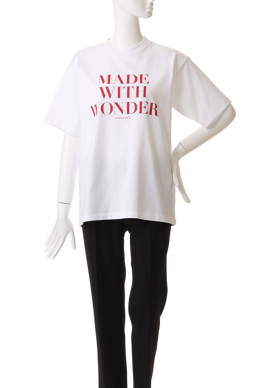 マイウィークネス　MY WEAKNESS Tシャツ　Sサイズ MY WEAKNESS(マイ ウィークネス)｜M.W.W T/ホワイト×ブラック の