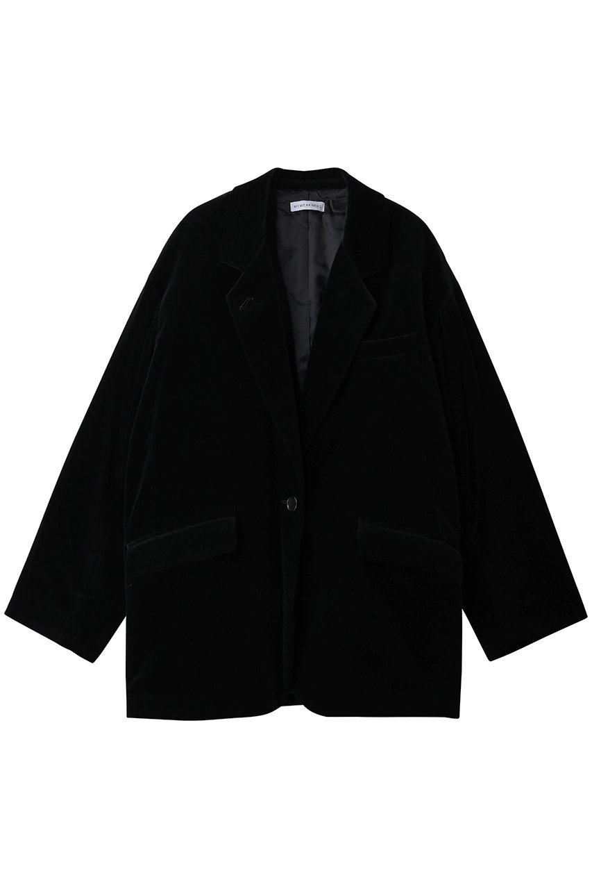 MY WEAKNESS Velvet Jacket (ブラック, F) マイ ウィークネス ELLE SHOP