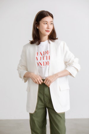 マイ ウィークネス/MY WEAKNESSのSigrid Collarless Jacket(110800/110801)