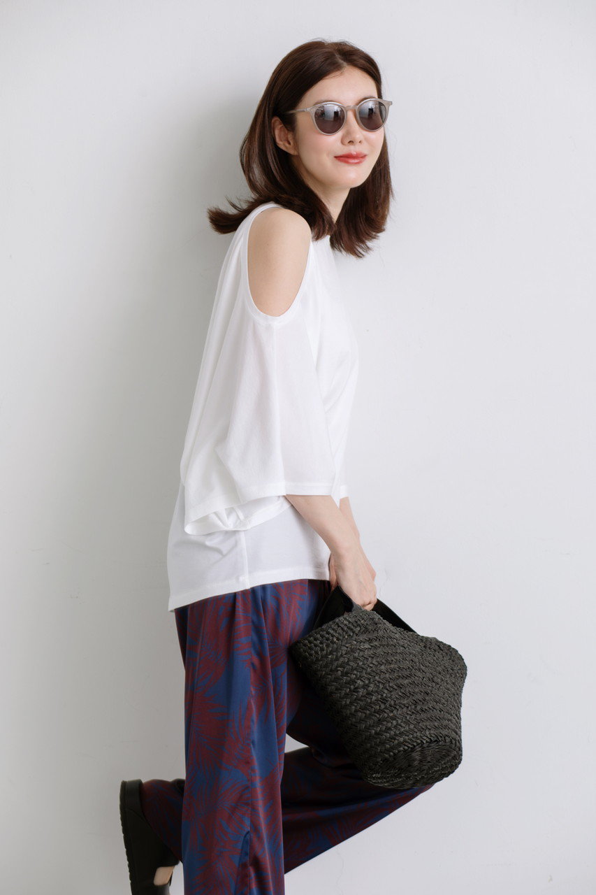 MY WEAKNESS(マイ ウィークネス)｜Sigrid Asymmetry T-shirt/ホワイト