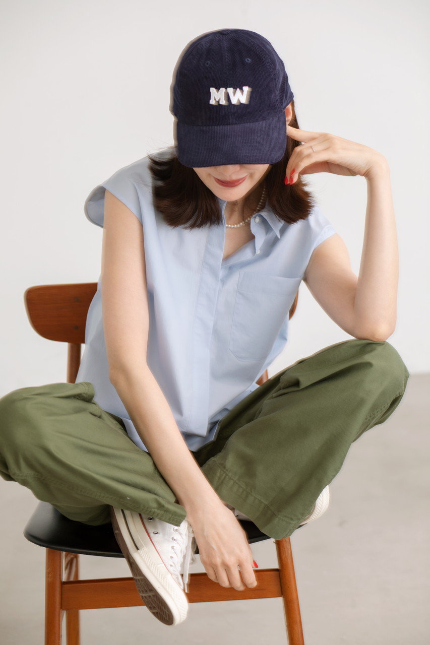 MY WEAKNESS(マイ ウィークネス)｜Sigrid Sleeveless Shirt/ブルー の