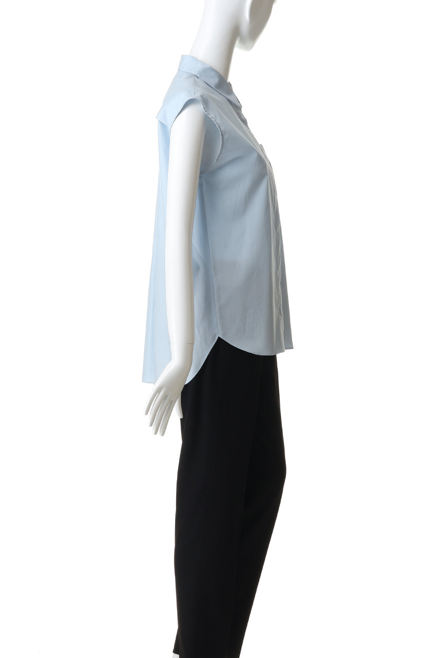マイウィークネス　シャツ　ネイビー MY WEAKNESS(マイ ウィークネス)｜Sigrid Sleeveless Shirt/ブルー の