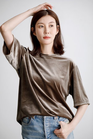 マイ ウィークネス/MY WEAKNESSのClaire Velor Tshirt