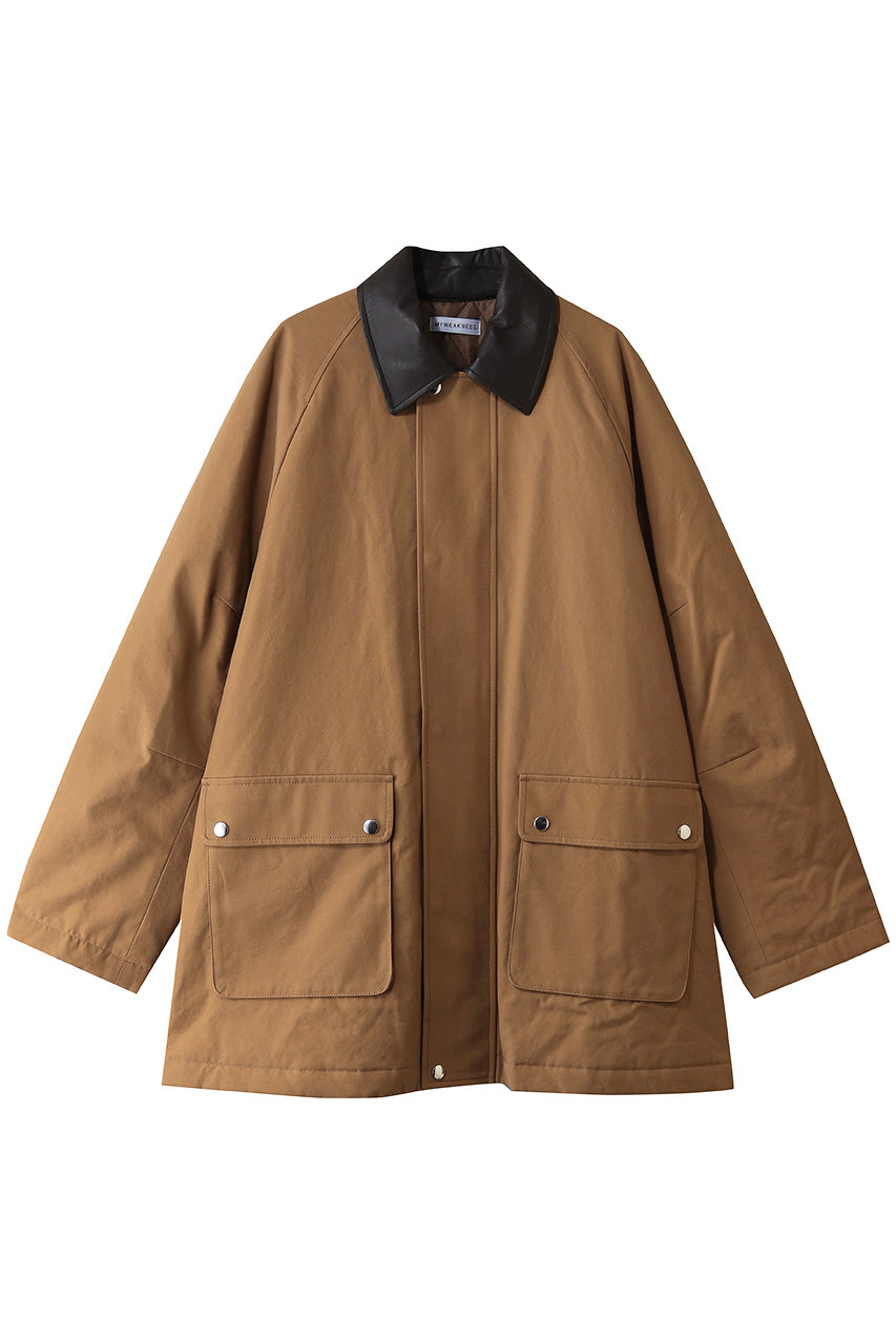 MY WEAKNESS Claire Stand Collar Jacket (ブラウン, FREE) マイ ウィークネス ELLE SHOP