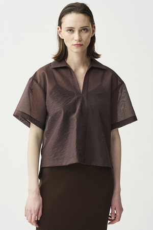 アンクレイヴ/uncraveのシアーオーガンジー /ショートシャツ(110400/110402)