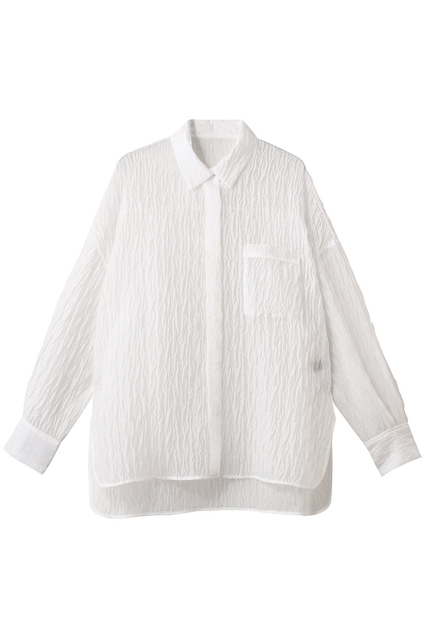 uncrave シアー ジャガード シャツ (オフ, 1) アンクレイヴ ELLE SHOP uncrave シアー ジャガード シャツ (オフ, 1) アンクレイヴ ELLE SHOP