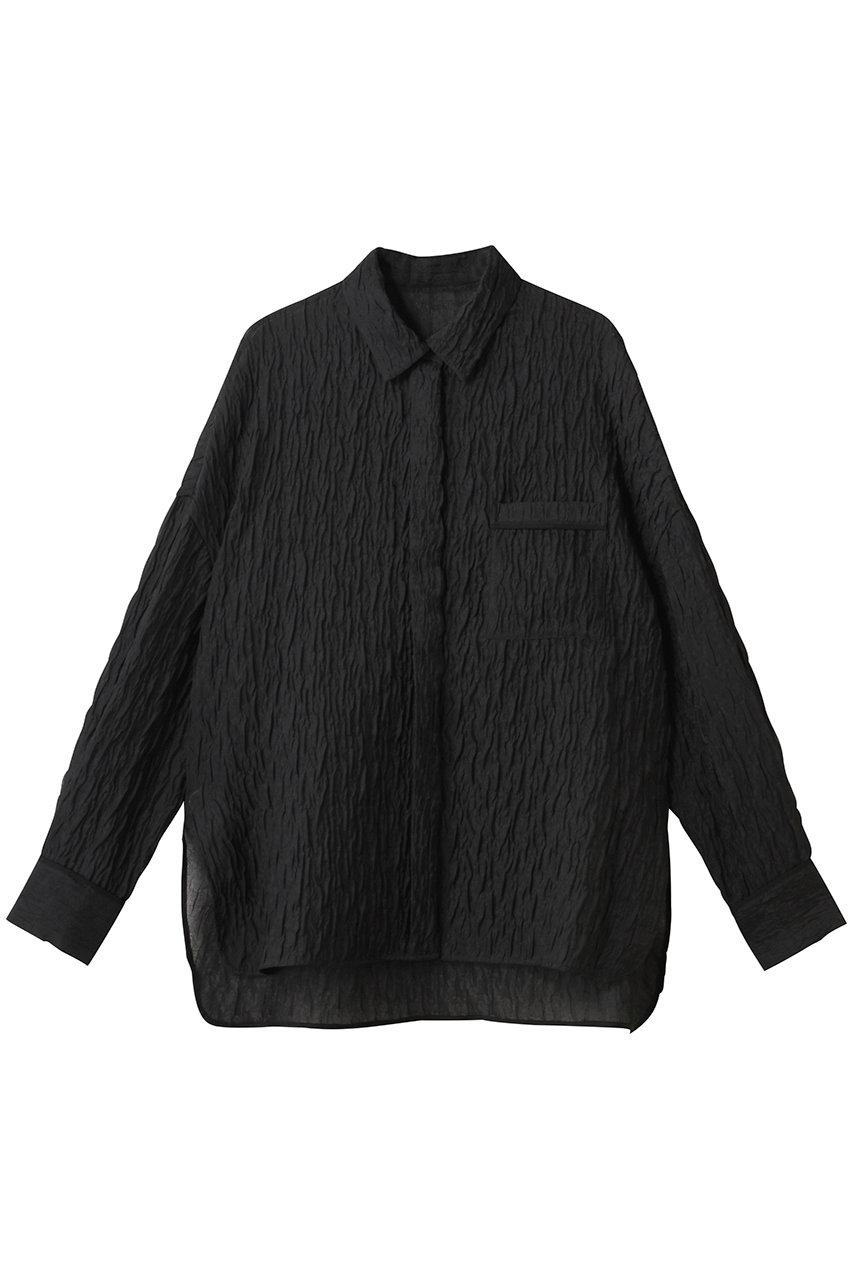 uncrave シアー ジャガード シャツ (ブラック, 2) アンクレイヴ ELLE SHOP uncrave シアー ジャガード シャツ (ブラック, 2) アンクレイヴ ELLE SHOP