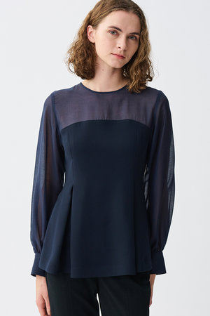 アンクレイヴ/uncraveのウォッシャブルダブルクロス /ビスチェブラウス(110400/110403)