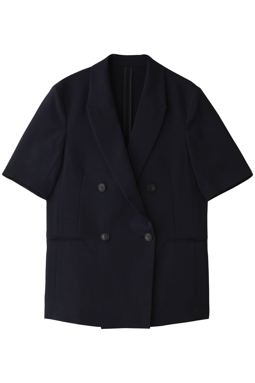 uncrave ウォッシャブルドライサップ ハーフスリーブジャケット (ネイビー, 0) アンクレイヴ ELLE SHOP