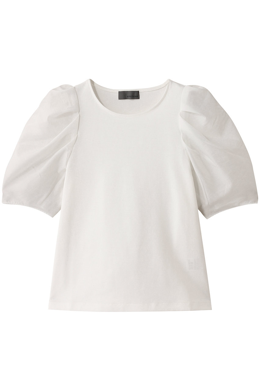 uncrave ダブルフェイスジャージー /オーガンジーコンビトップス (オフ, 2) アンクレイヴ ELLE SHOP uncrave ダブルフェイスジャージー /オーガンジーコンビトップス (オフ, 2) アンクレイヴ ELLE SHOP