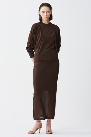 アンクレイヴ/uncraveのシアーニット /Iラインスカート(110700/110703)