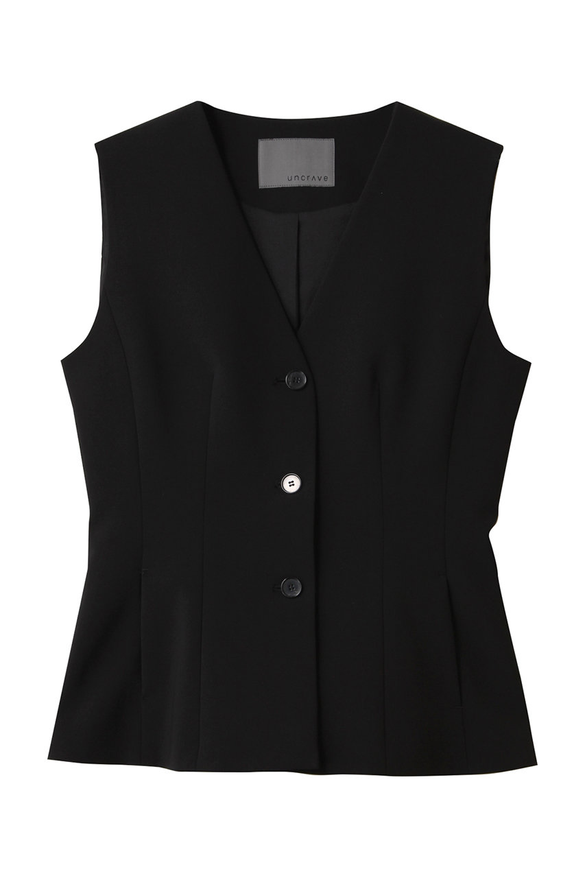 uncrave プルーフダブルクロス/ジレ (ブラック, 1) アンクレイヴ ELLE SHOP uncrave プルーフダブルクロス/ジレ (ブラック, 1) アンクレイヴ ELLE SHOP