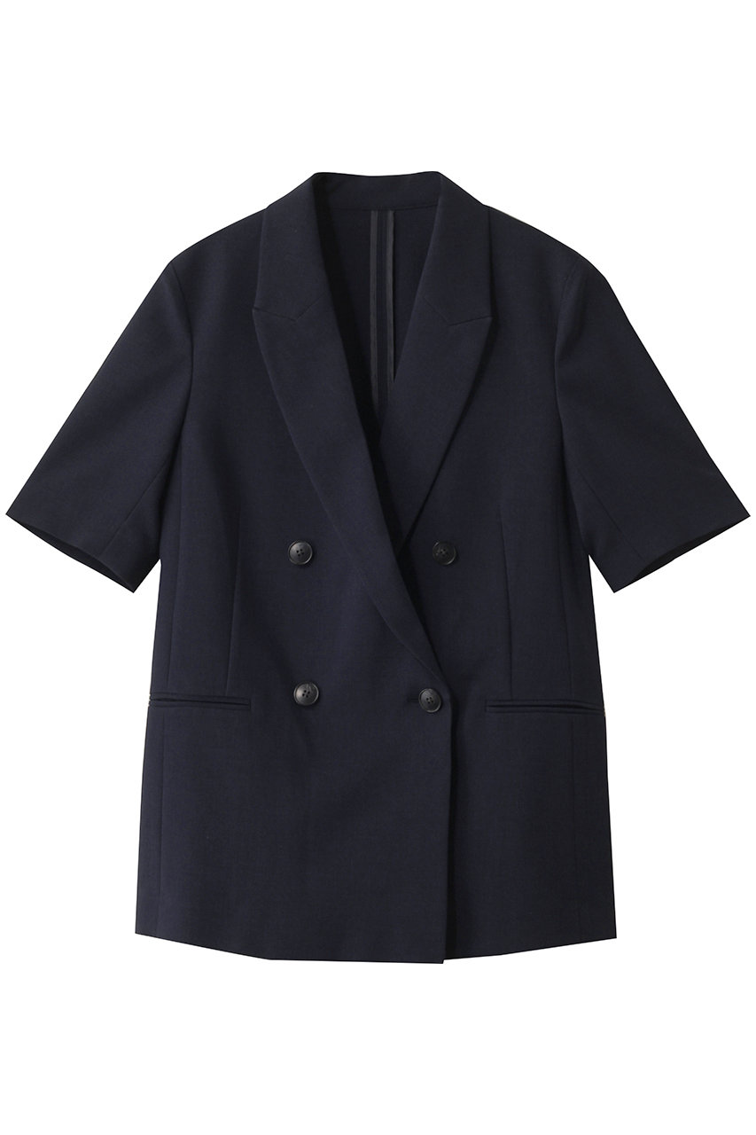 uncrave ウォッシャブルドライサップ /ハーフスリーブジャケット (ネイビー, 0) アンクレイヴ ELLE SHOP uncrave ウォッシャブルドライサップ /ハーフスリーブジャケット (ネイビー, 0) アンクレイヴ ELLE SHOP