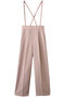 ウォッシャブルドライサップ /ワイドパンツ(サスペンダー付き) アンクレイヴ/uncrave ピンク