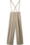 ウォッシャブルドライサップ /ワイドパンツ(サスペンダー付き) アンクレイヴ/uncrave ベージュ