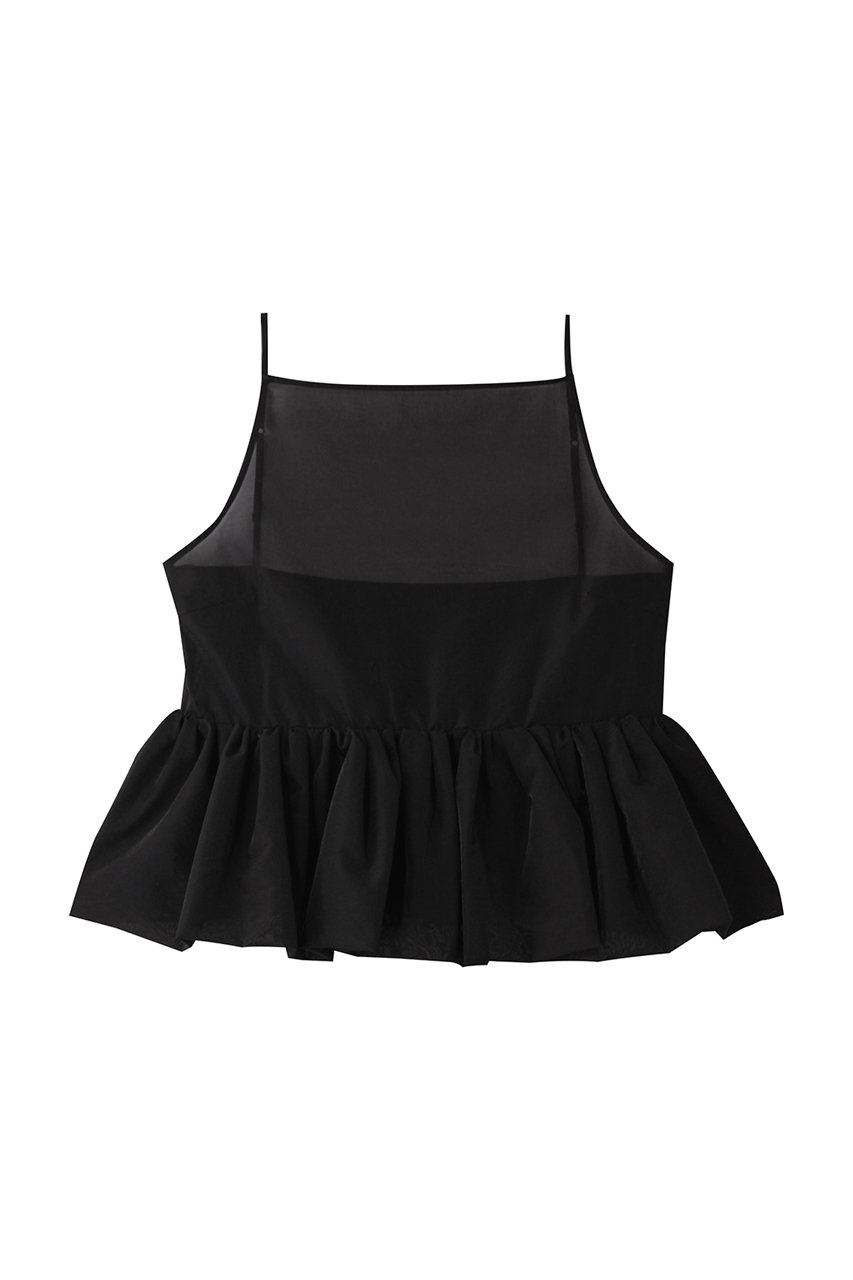 uncrave シアーオーガンジー /ペプラムトップス (ブラック, 0) アンクレイヴ ELLE SHOP uncrave シアーオーガンジー /ペプラムトップス (ブラック, 0) アンクレイヴ ELLE SHOP