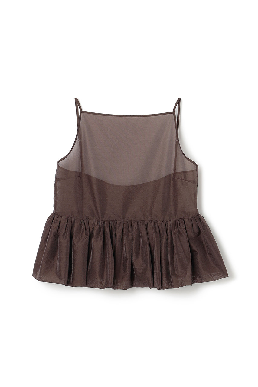 uncrave シアーオーガンジー /ペプラムトップス (ブラウン, 1) アンクレイヴ ELLE SHOP uncrave シアーオーガンジー /ペプラムトップス (ブラウン, 1) アンクレイヴ ELLE SHOP