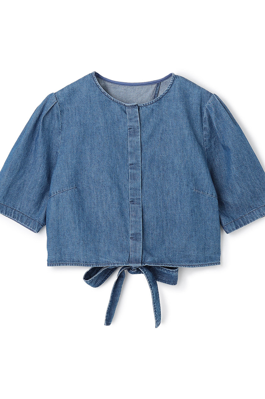 uncrave ライトデニム パフスリーブブラウス (ブルー, 2) アンクレイヴ ELLE SHOP uncrave ライトデニム パフスリーブブラウス (ブルー, 2) アンクレイヴ ELLE SHOP