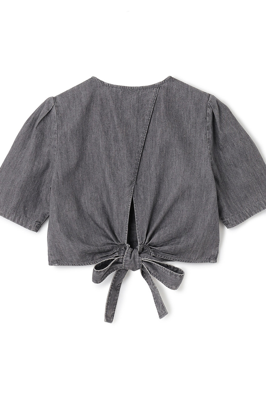 uncrave◆デニム&リブニット/半袖ブラウス/1/コットン/BEG/KR.UV.NM.2253 uncrave(アンクレイヴ)｜ライトデニム パフスリーブブラウス