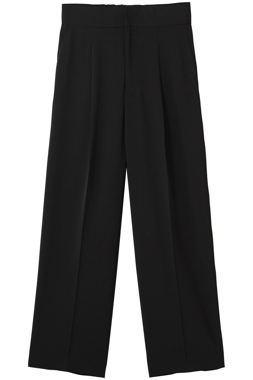 uncrave クールタッチツイル ストレートパンツ (ブラック, 00) アンクレイヴ ELLE SHOP