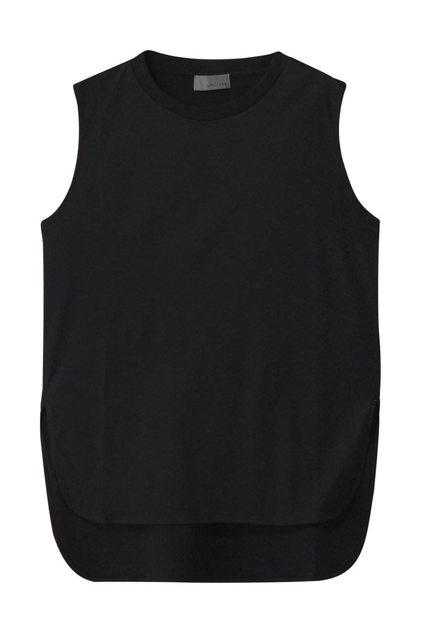uncrave ライトスムース ノースリーブカットソー (ブラック, 1) アンクレイヴ ELLE SHOP uncrave ライトスムース ノースリーブカットソー (ブラック, 1) アンクレイヴ ELLE SHOP